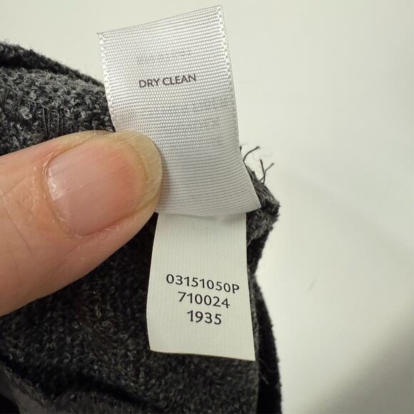 NWT J.Jill Tweed Wool Blend Crop Pants Womens 2P Charcoal Gray Office - Picture 8 of 8